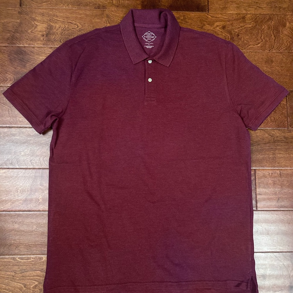 St. John's Bay Legacy Polo Short Sleeve Shirt Brick-Red Pique Men’s Size X-LG